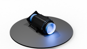 industriální projektor – modrá